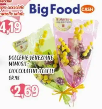 Big Food Dolcerie Veneziane Mimosa Cioccolatini a Latte 48 gr. offerta