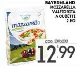 Eurocash Bayernland Mozzarella valfiorita a cubetti 2 kg offerta