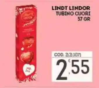 Eurocash Lindt Lindor Tubino Cuori 57 gr offerta