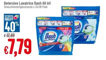 Pan Dash All in 1 Detersivo Lavatrice Smacchiante/Igienizzante x 34/38 Pods offerta