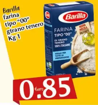 Big Food Barilla farina tipo''00''gtrano tenero 1 kg offerta