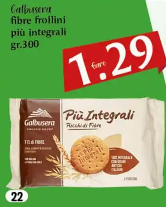 Big Food Galbusera fibre frollini più integrali 300 gr offerta