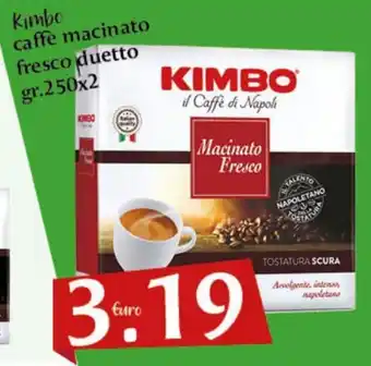 Big Food Kimbo Caffe Macinato Fresco duetto 250 gr x 2 offerta
