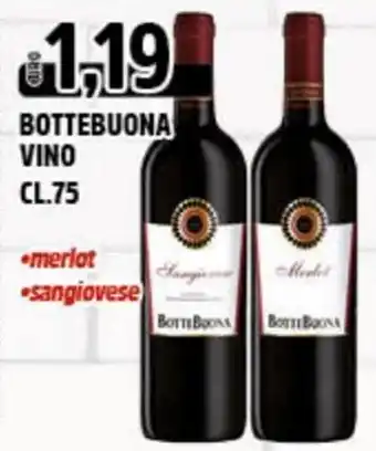 Big Food Bottebuona Vino merlot/sangiovese 75 cl offerta