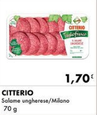 Iper Tosano Citterio Salame ungherese/Milano 70 g offerta
