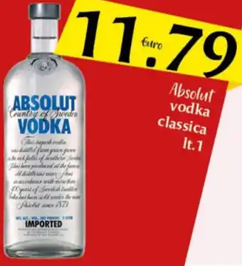 Absolut vodka Classica 1 lt