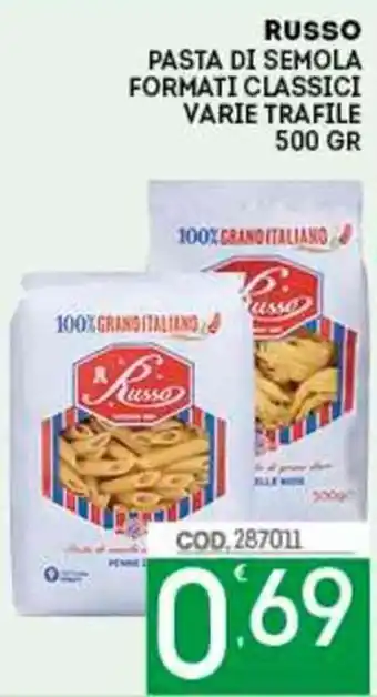 Russo Pasta di Semola Formati Classici varie trafile 500 gr