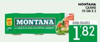 Eurocash Montana Carne 70 gr x 3 offerta