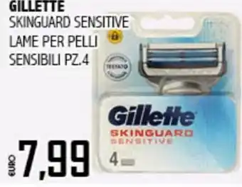 Gilette Skinguard Sensitive Lame Per Pelli Sensibile 4 pz