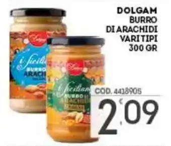 Eurocash Dolgam Burro di Arachidi vari tipi 300 gr offerta