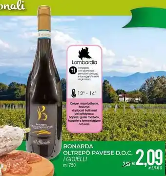 MD Discount I Gioielli Bonarda Oltrepò Pavese D.o.c. 750ml offerta