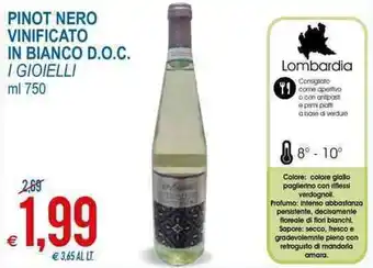 MD Discount I Gioielli Pinot Nero Vinificato in Bianco D.o.c. 750ml offerta