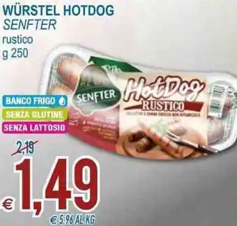 MD Discount Senfter Würstel Hotdog rustico 250g offerta