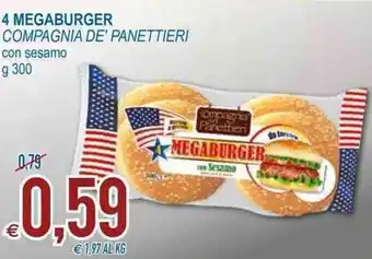 MD Discount Compagnia de' Panettieri 4 Megaburger 300g offerta