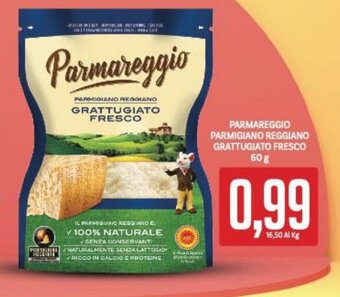 Supermercati Piccolo Parmareggio Parmigiano Reggiano Grattugiato Fresco 60 g offerta