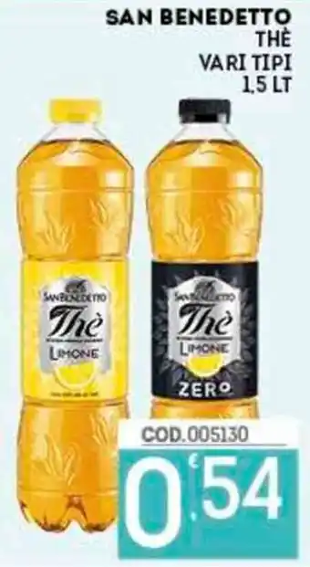Eurocash San Benedetto Thè vari tipi 1,5 lt offerta