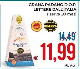 MD Discount Lettere Dall'Italia Grana Padano D.o.p. 20 mesi offerta