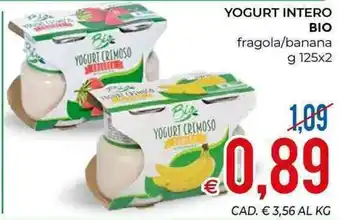 MD Discount Bio Yogurt Intero fragola/banana 125x2g offerta