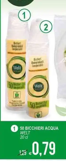 MD Discount Welt 50 Bicchieri Acqua 20cl offerta
