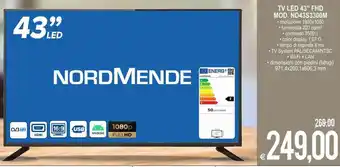 Nordmende TV Led 43" Fhd Mod. ND43S3300M