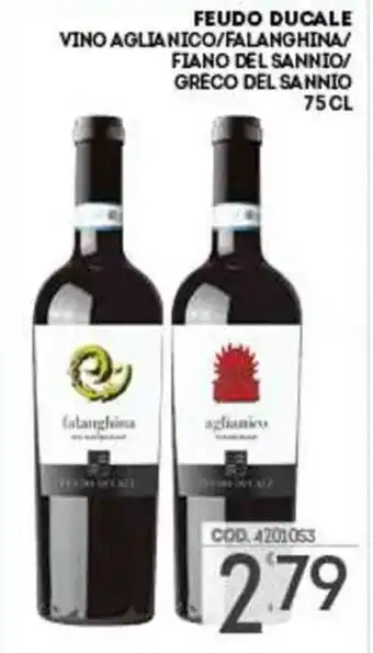 Feudo Ducale Vino Aglianico/Falanghina/Fiano Del Sannio/Greco Del Sannio 75 cl