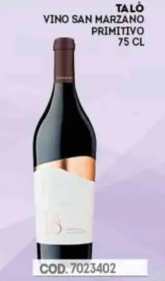 Eurocash Talò Vino San Marzano Primitivo 75 cl offerta