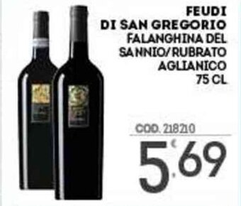 Eurocash Feudi Di San Gregorio Falanghina Del Sannio/Rubrato Aglianico 75 cl offerta
