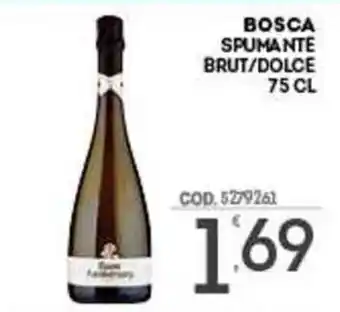 Eurocash Bosca Spumante Brut/Dolce 75 cl offerta