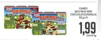 Supermercati Piccolo Cameo Muu Muu Mini Cioccolato/ Vaniglia 50 g x 6 offerta