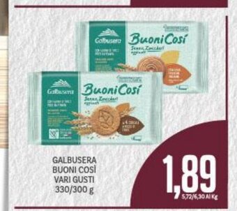 Supermercati Piccolo Galbusera Buoni Cosi Vari Gusti 330 / 300 g offerta