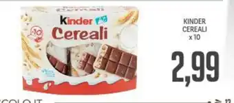 Supermercati Piccolo Kinder Cereali x 10 offerta