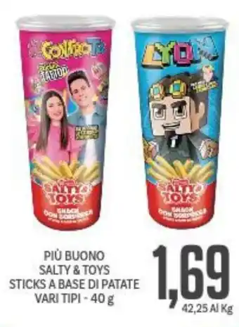 Supermercati Piccolo Più Buono Salty & Toys Sticks a Base Di Patate Vari Tipi-40 g offerta