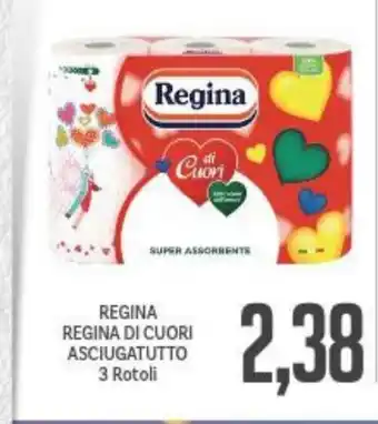 Supermercati Piccolo Regina Regina Di Cuori Asciugatutto 3 Rotoli offerta
