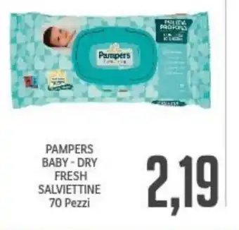 Supermercati Piccolo Pampers Baby - Dry Fresh Salviettine 70 Pezzi offerta