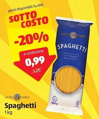 ALDI Spaghetti 1 kg offerta