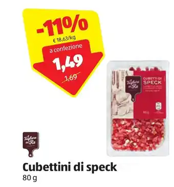 ALDI Cubettini di speck 80 g offerta