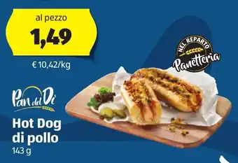 ALDI Pan del Di Hot Dog di Pollo 143 g offerta