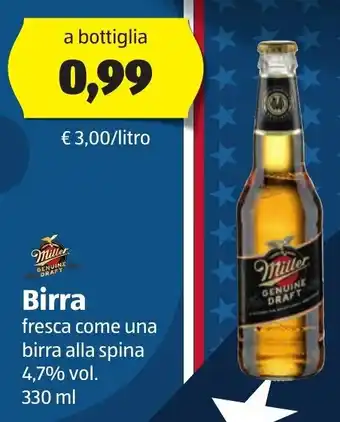 ALDI Birra Fresca come una birra alla spina 330 ml offerta