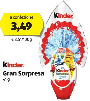 ALDI Kinder Gran Sorpresa 41 g offerta