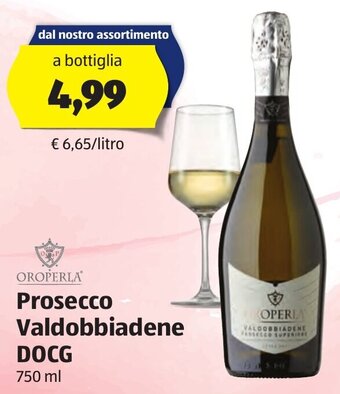 ALDI Oroperla Prosecco Valdobbiadene DOCG 750 ml offerta