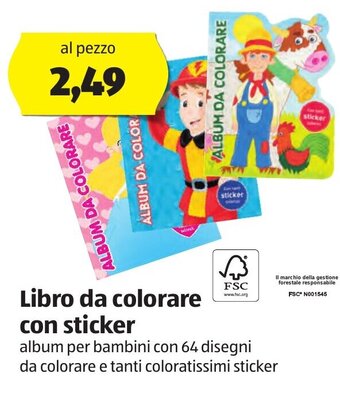 Libro da colorare con sticker