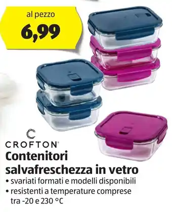 ALDI C Crofton Contenitori salvafreschezza in vetro offerta