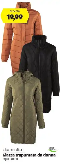 ALDI blue motion Giacca trapuntata da donna 40-50 offerta