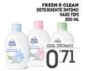 Eurocash Fresh & Clean Detergente Intimo Vari Tipi 200 ml offerta
