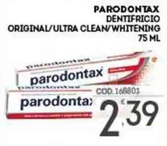 Eurocash Parodontax Dentifricio Original/Ultra Clean/Whitening 75 ml offerta