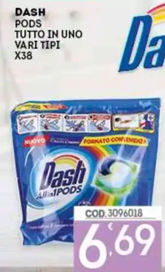 Eurocash Dash Pods Tutto in Uno Vari Tipi x38 offerta