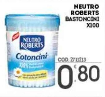 Eurocash Neutro Roberts Bastoncini x100 offerta