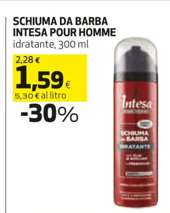 Extracoop Schiuma Da Barba Intesa Pour Homme idratante, 300 ml offerta