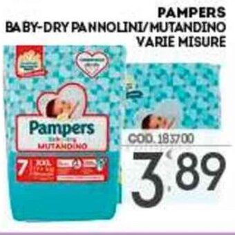 Eurocash Pampers Baby-Dry Pannolini/Mutandino varie Misure offerta