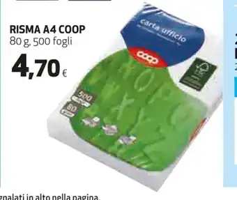 Extracoop Risma A4 Coop 80 g. 500 fogli offerta